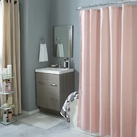 Bath Bliss Microfiber Soft Touch Dash Design Shower Curtain Liner