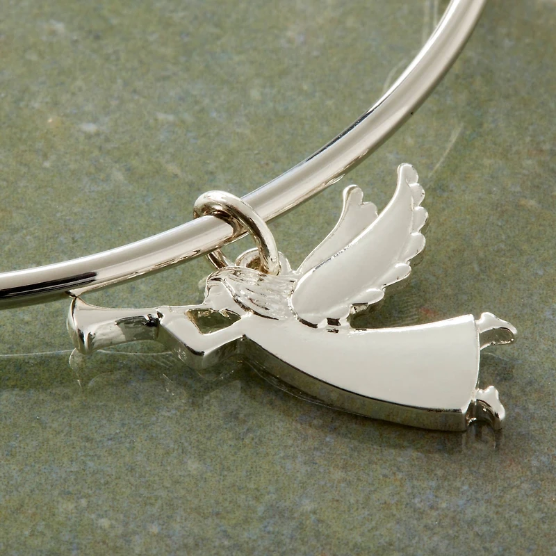 Charmalong™ Silver Plated Angel Charm by Bead Landing™