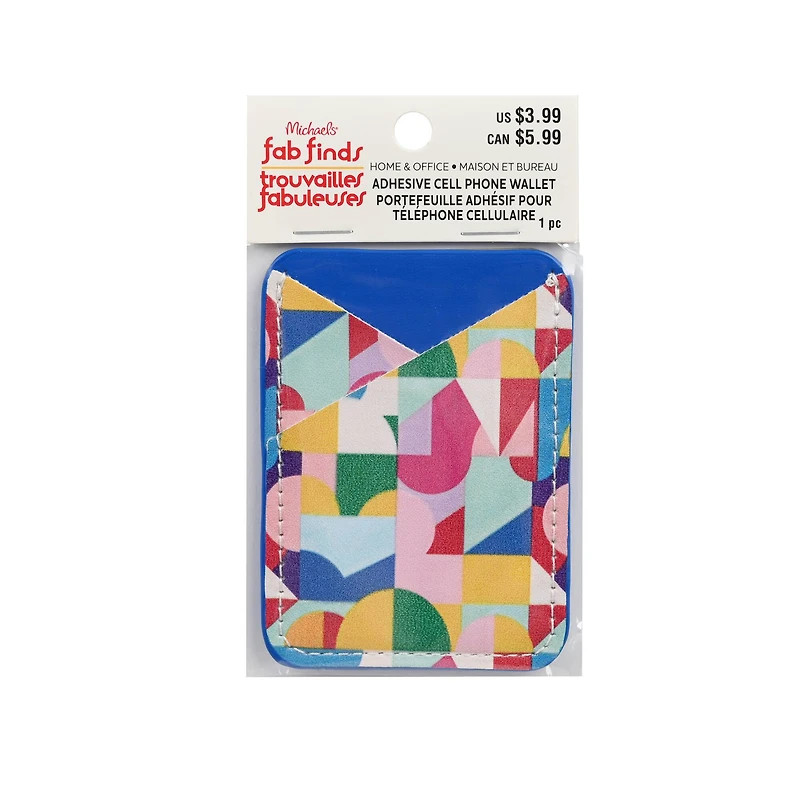 Assorted 2.5" x 3.5" Adhesive Cell Phone Wallet, 1pc. by Fab Finds