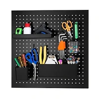 22" Black Metal Pegboard by Simply Tidy®