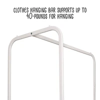 Honey Can Do 5.5ft. Rolling Garment Rack with Shoe Rack and Wheels