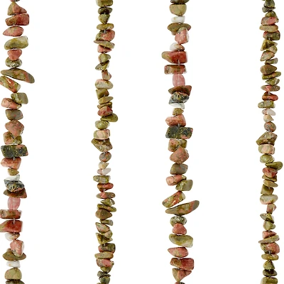 12 Packs: 4 ct. (48 total) Unakite Chip Beads by Bead Landing®
