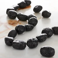 12 Pack: Black Lava Nugget Beads, 8mm by Bead Landing™