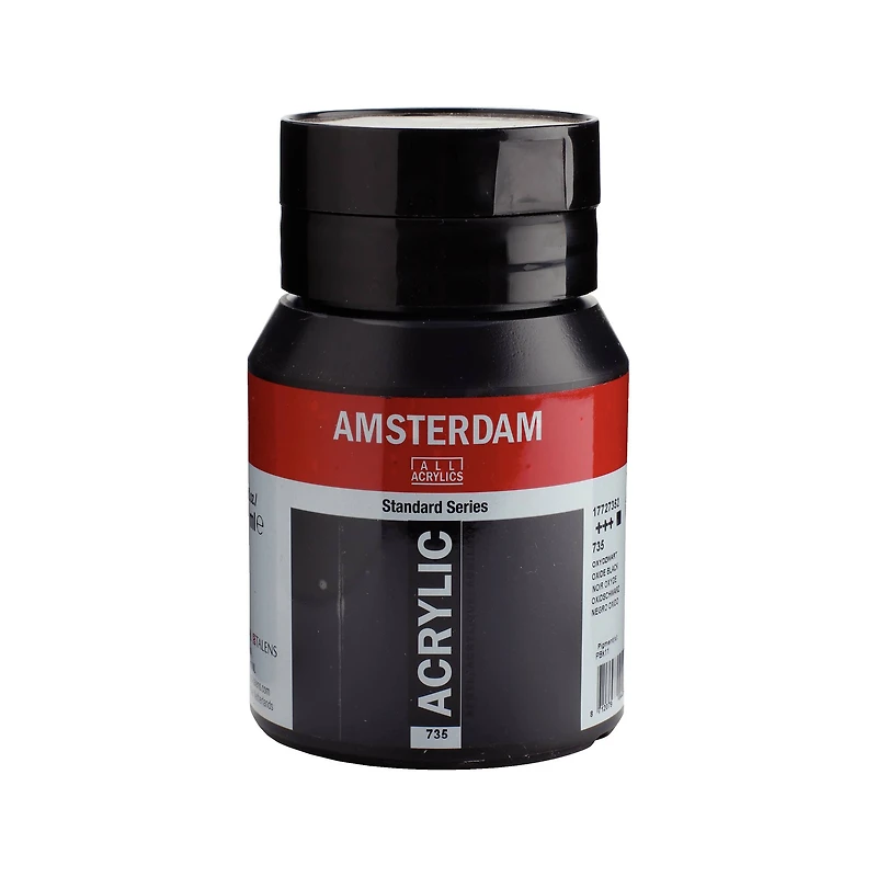 Amsterdam Standard Series Oxide Black Acrylic Paint, 500mL