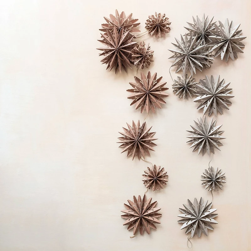 Hello Honey® 6ft. Gray Paper Snowflake Garland in Kraft Box