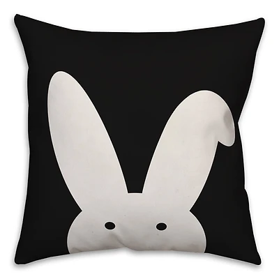 Modern Black & White Bunny Throw Pillow
