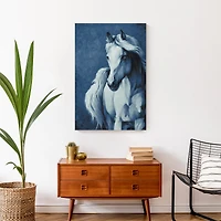 Blue Horse 20" x 30" Canvas Wall Art