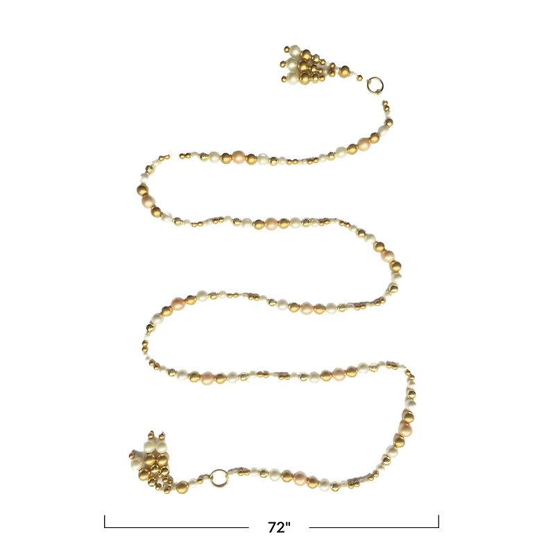 Hello Honey® 6ft. Metallic Acrylic Bead Garland with Tassels