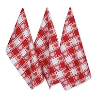 DII® Valentines Checkered Heart Dishtowel, 3ct.