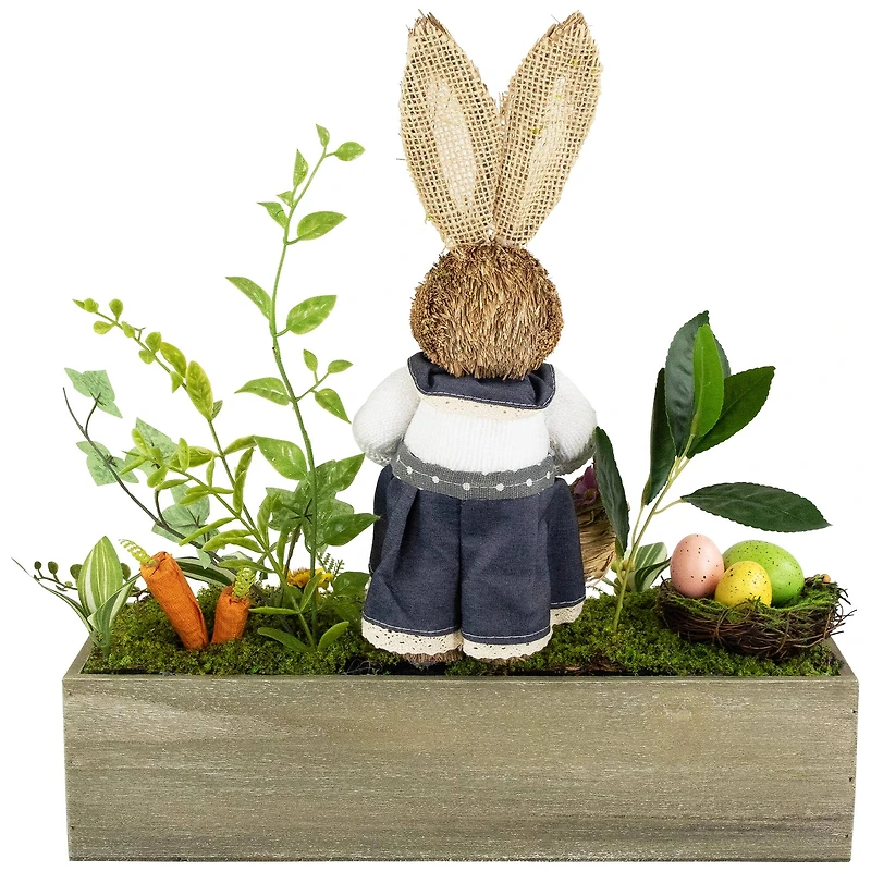 17.25" Boxed Garden Arrangement with Bunny Easter Decoration