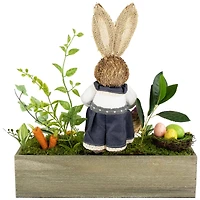 17.25" Boxed Garden Arrangement with Bunny Easter Decoration