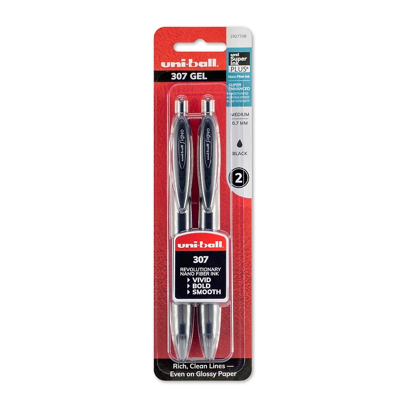 Uni-Ball® Signo™ 307 2 Black 0.7mm Retractable Gel Pen Set