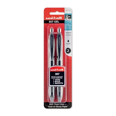 Uni-Ball® Signo™ 307 2 Black 0.7mm Retractable Gel Pen Set