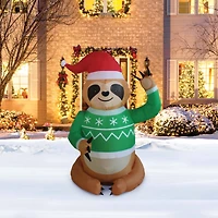 4ft. Inflatable Ugly Sweater Sloth