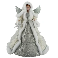 Santa's Workshop 16" Silver Snowfall Angel Tree Topper