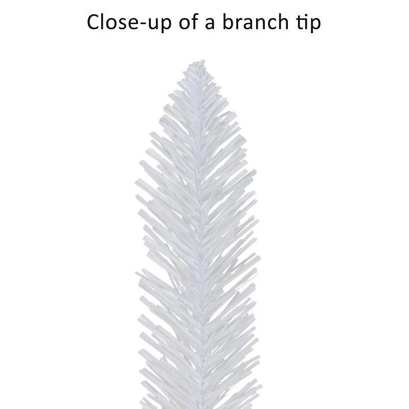 4ft. Pre-Lit White Artificial Alpine Pencil Tree, Clear Lights
