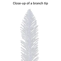 4ft. Pre-Lit White Artificial Alpine Pencil Tree, Clear Lights