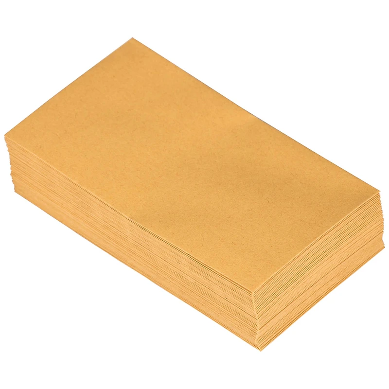 JAM Paper 3.125" x 5.5" Brown Kraft Coin Business Peel & Seal Closure Envelopes