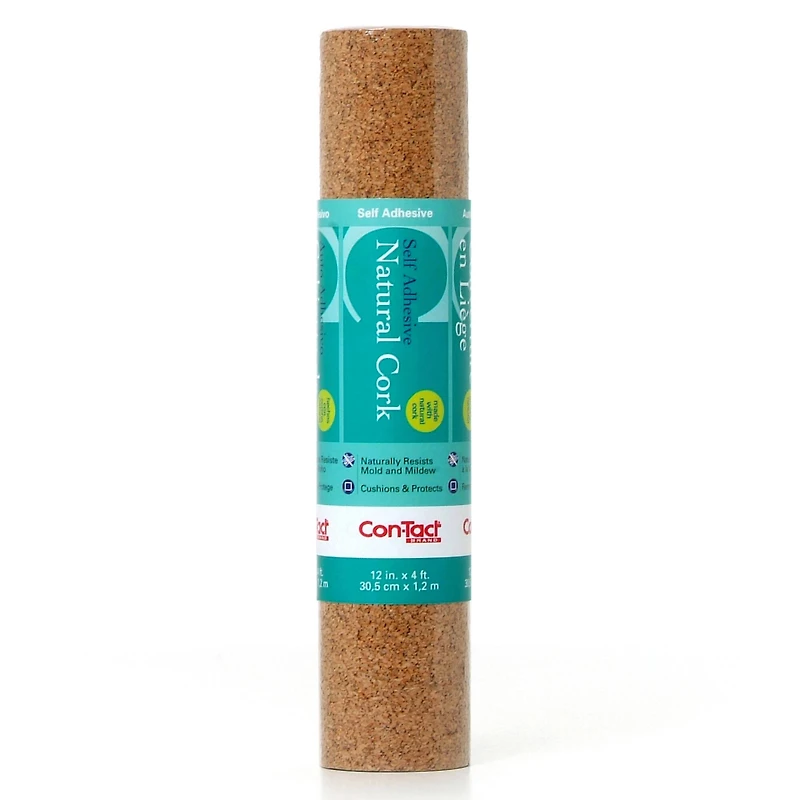 Self-Adhesive Cork Roll, 12" x 4 ft.