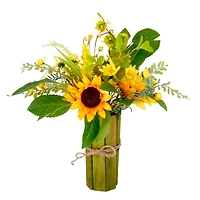 16'' Green and Yellow Sunflower Floral Bouquet