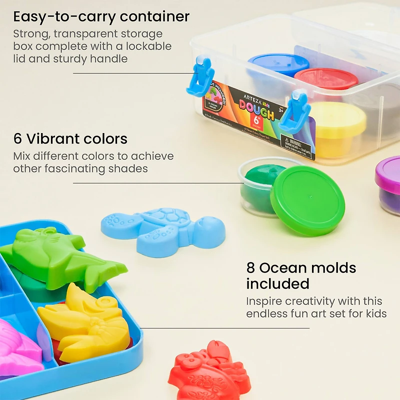 Arteza® Kids Ocean Dough Kit, 14 pcs