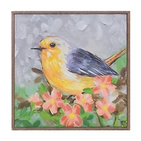 10" Framed Bird Canvas Block Set
