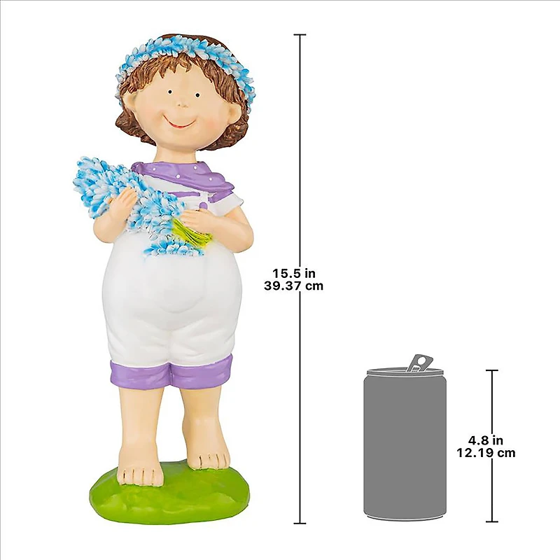 Design Toscano 15" Thierry Springtime Child Garden Statue