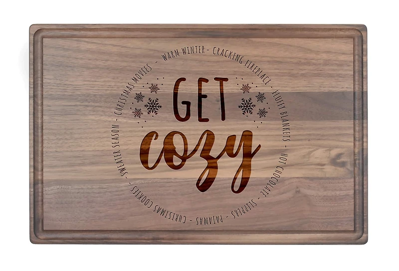 17" x 11" Get Cozy Walnut Cutting Board