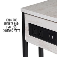 6 Pack: Honey Can Do Light Gray Side Table on Wheels