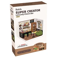 Rolife® Super Creator Leisurely Cheers Bar DIY Miniature Kit