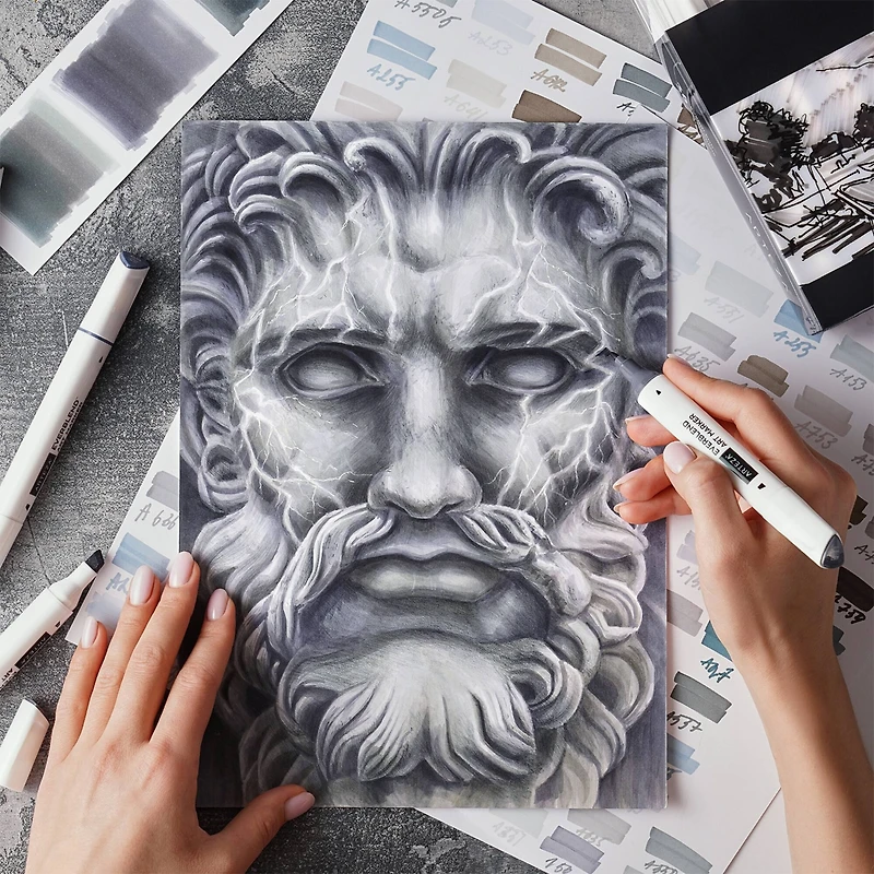 Arteza® Gray Tones Dual Tip Alcohol Marker Set