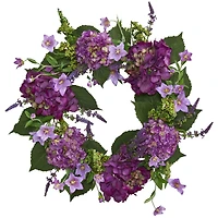 24” Purple Hydrangea Wreath