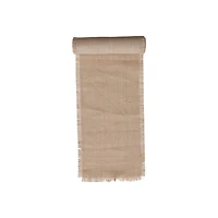 Hello Honey® 6yd. Natural Woven Torn Jute Fabric Roll with Metallic Silver Thread