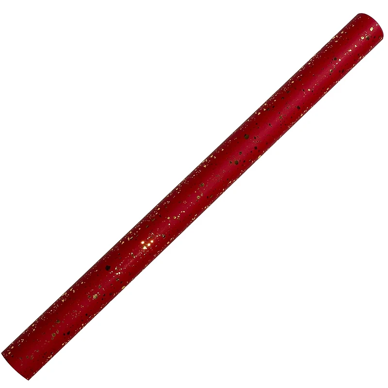 Red & Gold Foil Dots Premium Gift Wrap by Celebrate It™