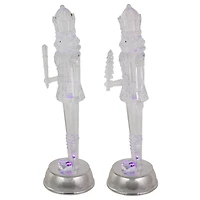 LED Lighted and Musical Nutcracker Christmas Figurines - 12.5" - Set of 2