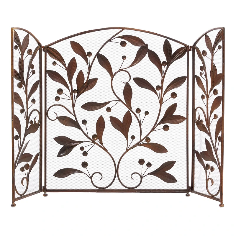 Metal Eclectic Fireplace Screen