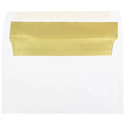 JAM Paper A10 Gold Foil Lined Invitation Envelopes