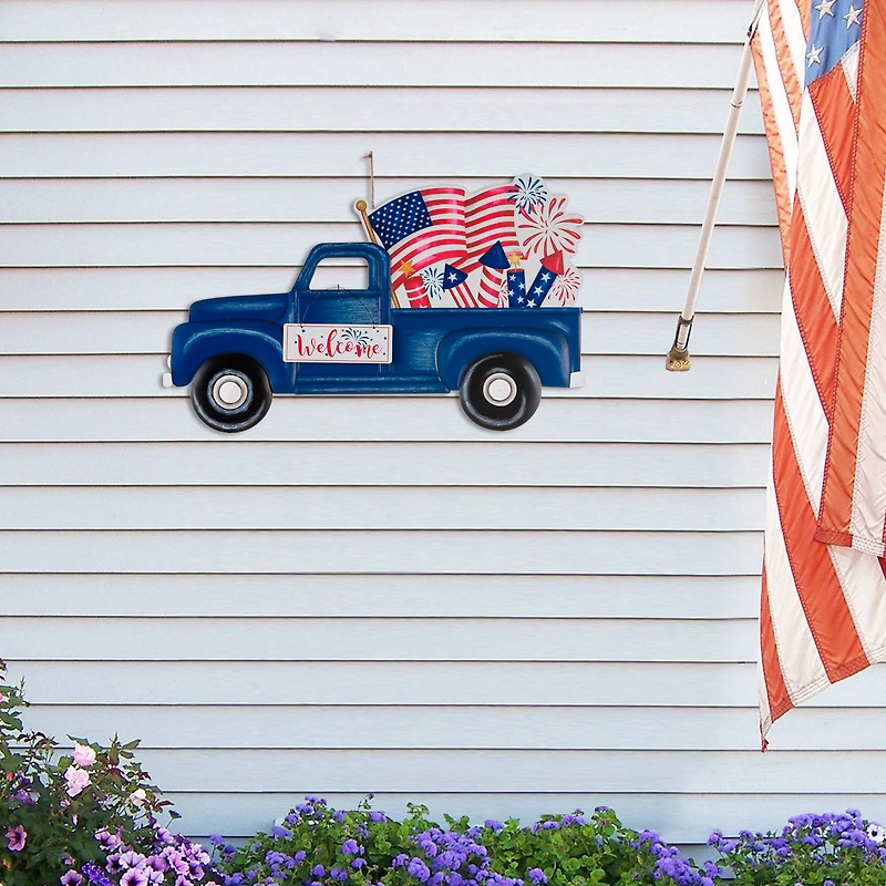 Glitzhome® 24" Metal American Truck Yard Stake