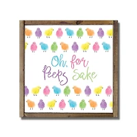Oh for Peeps Sake Framed Wood Plaque