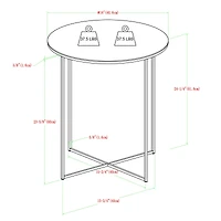 Walker Edison 16" Glam Round Side Table