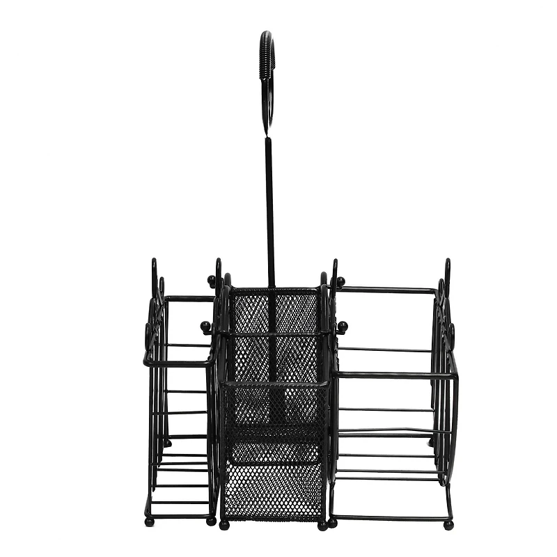 Picnic & Flatware Caddy Multifunctional Basket, 3ct.