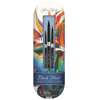 Silver Brush Limited Black Velvet® Susan Louise Moyer 3 Piece Basic Brush Set