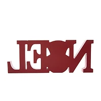 Glitzhome® 15'' NOEL Wooden Christmas Plaid Table Décor