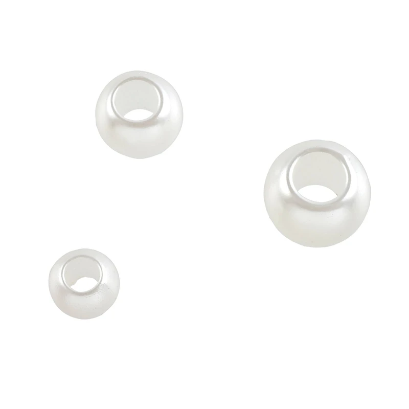 White Pearl Plastic Round Craft Beads by Bead Landing™