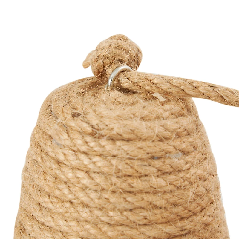 9.5" Brown Jute Buoy Coiled Rope Sculpture