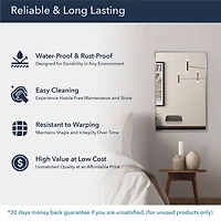 Head West Brushed Nickel 22" x 34" Float Framed Accent Mirror