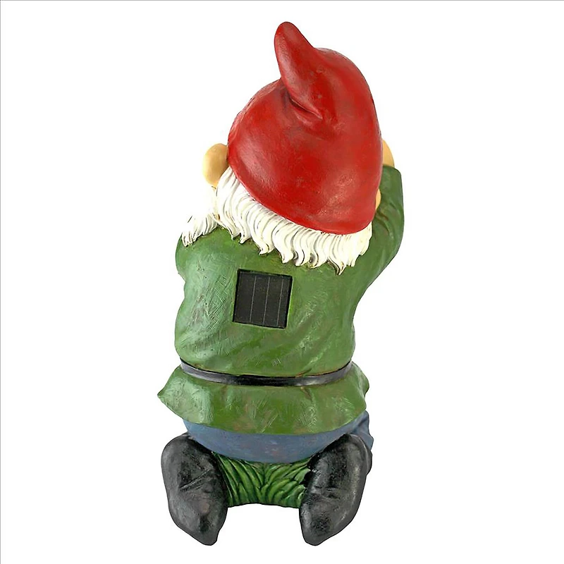 Design Toscano 12" Smile For Me Solar Garden Gnome Statue
