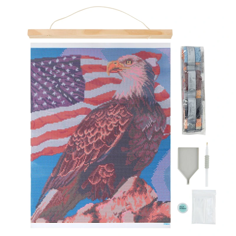 Bald Eagle Diamond Art Kit with Frame by Make Market®