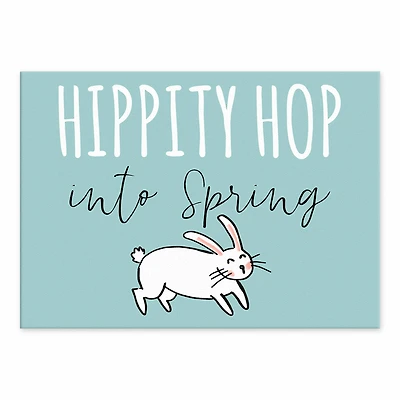 Hippity Hop into Spring Tabletop Canvas Art