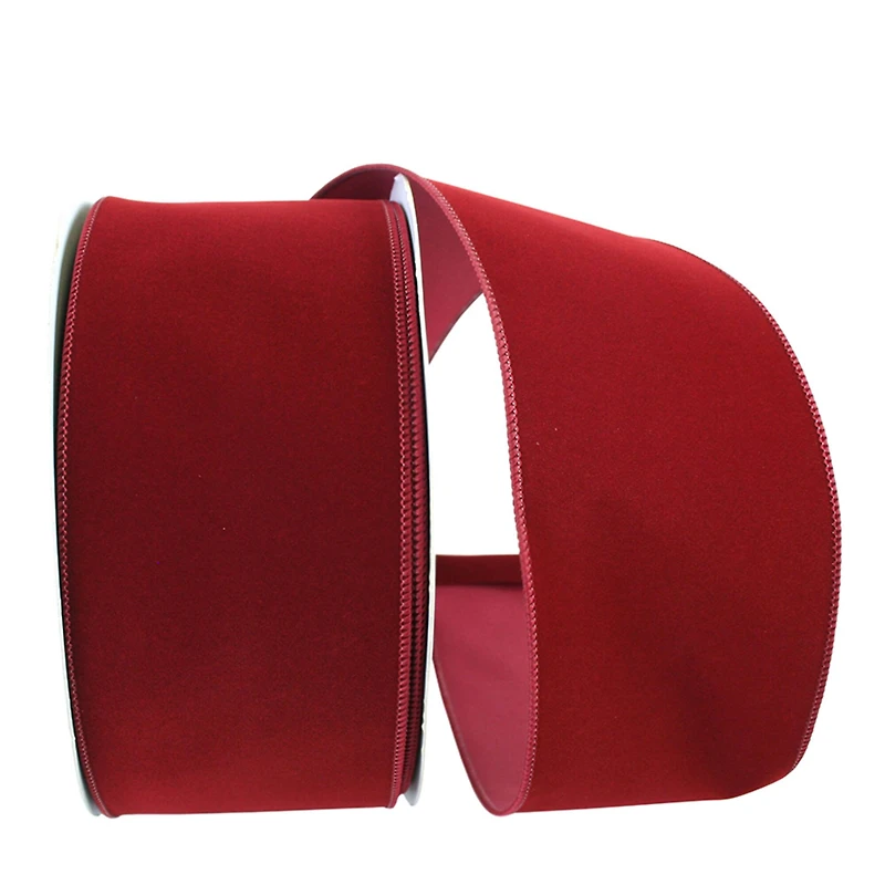 JAM Paper 4" x 50yd. Velvet Wired Ribbon
